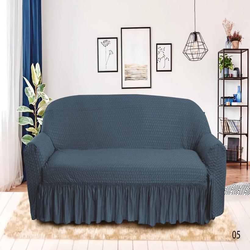 Butterfly Style Sofa Cover – Gray (Premium Stretch Fit)