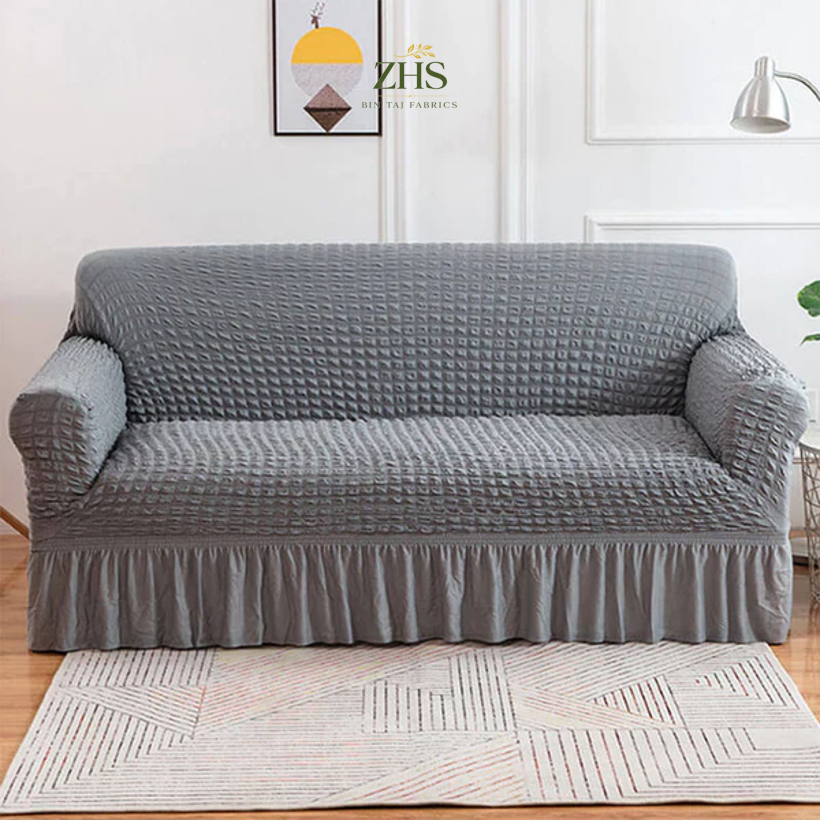 Bubble Sofa Cover – Grey (Premium Stretch Fit)