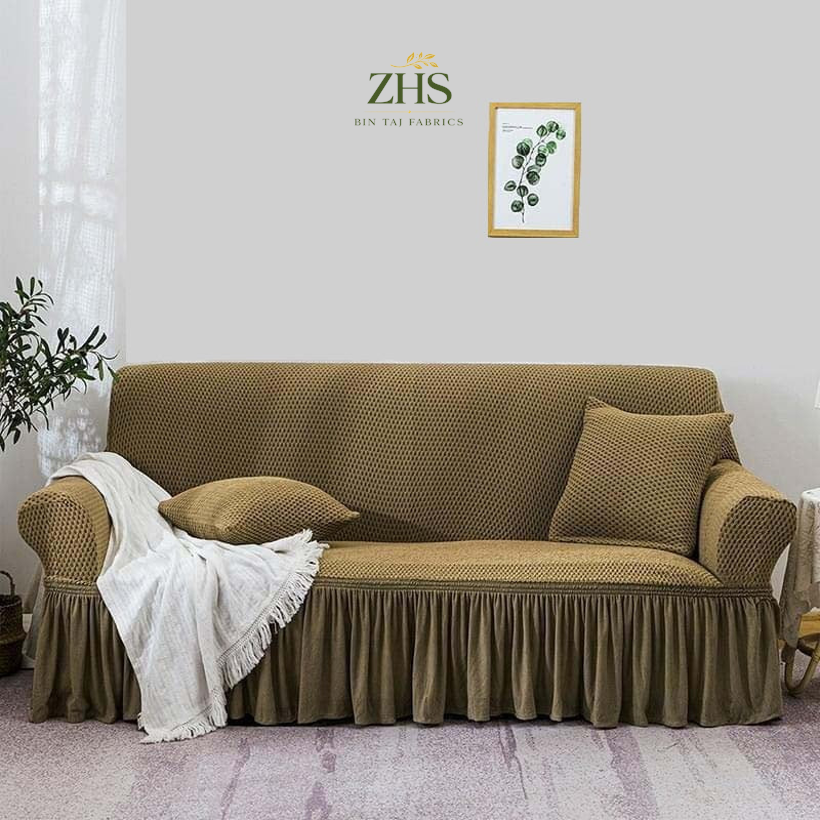 Turkish Style Mesh Sofa Cover – Copper (Premium Stretch Fit)