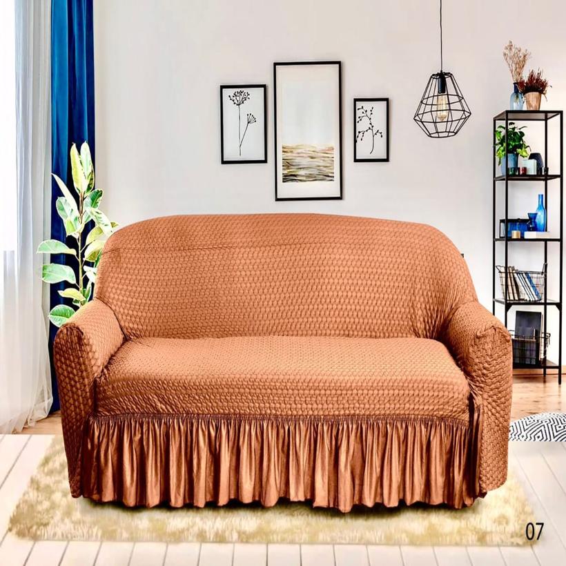 Butterfly Style Sofa Cover – Copper (Premium Stretch Fit)