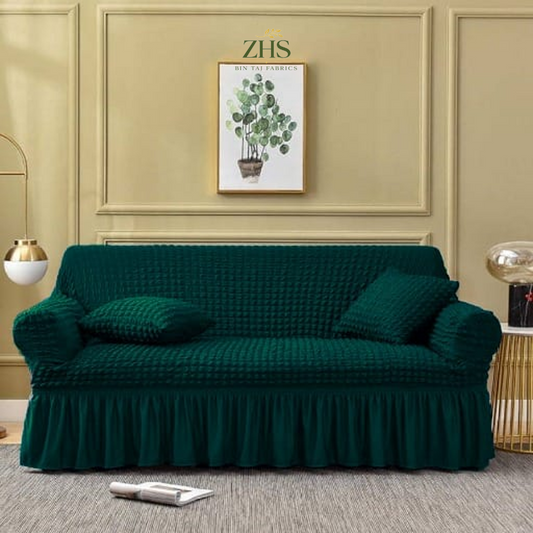 Bubble Sofa Cover – Green (Premium Stretch Fit)
